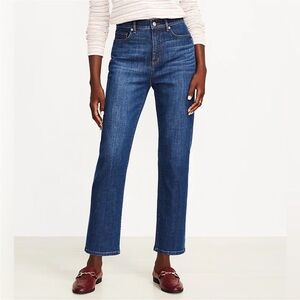 LOFT Curvy High Rise Straight Crop